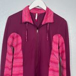 Moving Comfort  Women M Maroon Pink Crimson Foxie Full Zip Coat Jacket Pocket Run Photo 3
