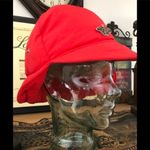 Eddie Bauer Red Trapper Hat Ear Flaps OS Quilted Warm Cozy Trap Utility Photo 2