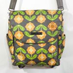 Petunia‎ Pickle Bottom Backpack Diaper Bag Convertible Floral EUC Brown Orange Gray Photo 5