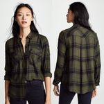 Rails  Pepper Plaid Button Down Shirt Olive Black Top Womens Size‎ S Photo 2