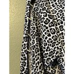 Michael Kors Black Animal Print Peasant Top Size M Photo 6