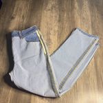 Blue Age Denim Button Fly Inside Out Straight Leg Jeans with Yellow Stitching Size undefined Photo 6
