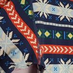 HANNA ANDERSSON WOMENS HOLIDAY LONG JOHN PAJAMA TOP SCANDI SNOWFLAKE FAIRISLE L Blue Size L Photo 3