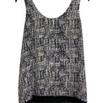 Vince  Silk Tank Top Sleeveless Burnout Black Scoop Neck Dual Layer Women's Sz M Photo 1