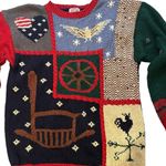 Vintage Skyr Handknitted Americana Sweater, Sz L Size L Photo 8