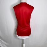 Nike Dri-Fit Red & White V-Neck Mesh Sides Athletic Top S Photo 6