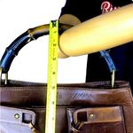 Gucci  Bamboo Brown Leather Tall Shopper Tote Shoulder Bag Tom Ford Era VINTAGE Photo 11