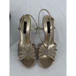 Nina  Bobbie JS Strappy Heels Size 9.5M Champagne Stiletto Dress Heel‎ Photo 2