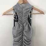 AX Paris  gathered mini dress in silver metallic NWT Photo 3