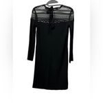 Sandro  Paris, black lace detail dress with neck tie, NWOT Photo 2