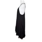 Free People  Black Cotton Gauze Spaghetti Strap Midi Dress Size Medium Womens Photo 1