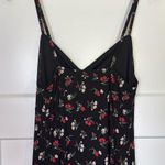 No Comment Floral Print Midi Dress Black and Red Size M Photo 9