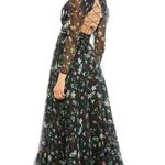 Mac Duggal  Size 4 Floral Black Maxi Dress NWT Wedding Guest Formal Gala Photo 0