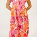 Marie by Victoria Dunn Maxi Dress | Size Small | NWT | Bold Floral Print Pink Photo 0