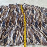 Michael Kors  Kimomo Top Ikat Sleeves Cinched Waist Women’s M No Tag Cotton Photo 4