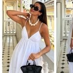 ZARA white gabardine cotton midi maxi white summer sun dress Photo 9