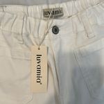 NWT Luvamia szM white wide leg slight flare elastic waist zip front pants White Size M Photo 4