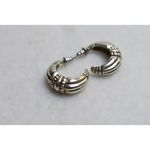 Premier Designs Premier Design Engraved Silver Tone Hoop Post Like New Retro Glam Y2K Earrings Photo 2