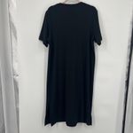 Madewell  Women's Black Ribbed pocket side slit t-shirt midi dress XL Photo 6