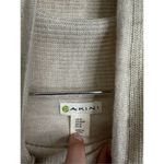 Akini Sweater Womens Wool Blend Drawstring Cowl Neck Pullover Cream Color Photo 4