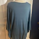 Luxe Green 3/4 Angel Sleeve Relaxed Top Photo 2