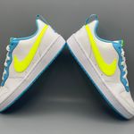 Nike Court Borough Low 2 GS /5Y 'White Baltic Blue Volt' Women's Size 6.5 Photo 7