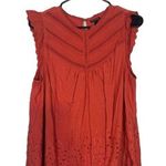Torrid Red Short Flutter Sleeve Embroidered Lightweight Blouse Women Sz 2 SZ 2X Photo 0