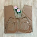 Spanx  Leather Like Straight Leg Tan Pants Photo 3