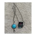 Paparazzi Jewelry Set Turquoise earrings and lanyard set new western Photo 0