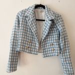 Jason Wu  Tweed Jacket Blue White small 4 preppy Photo 0