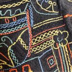 Chico's Vintage 90s Chico’s Embroidered Cardigan Sweater Jacket Abstract Colorful Artsy Photo 6