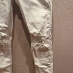 American Eagle America Eagle Mom Jeans Off White or Cream colored, Size 00 Regular Distressed Photo 2