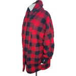 BumbleBella By Jill Martin Sherpa Shawl Collar Button Lounger Buffalo Plaid XS/S Photo 4