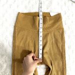 Aerie NEW  Offline Mustard Yellow Cable Ribbed Seamless High Rise 7/8 Leggings S Photo 5