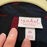 Isabel Maternity  Blue Red Plaid Button Down Shirt Womens XS Fall Flannel Casual Photo 2