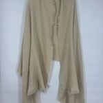Free People  Brushed faux fur Scarf Cream Fringed Scarf wrap Photo 2
