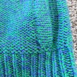 American Eagle  Chunky Knit Shawl Collar Cardigan Sweater LG Green Blue Pockets Photo 6