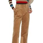 Ganni NWT Women’s  Corduroy Pants Brown Sand Tan Khaki Size 42 Photo 0