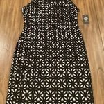 Vince Camuto  lace bodice Sleeveless Floral Eyelet Lined Black Sheath mini Dress Photo 0