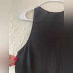 Maeve  Silk High Low Tank Top Black Brown Contrast Side Split Lightweight; size L Photo 5