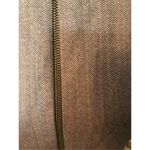 Rafaella Vintage wool sheath gray taupe front zip accent sheath career dress Siz Photo 9