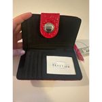 Kenneth Cole NWT  Quilted Pvc Reduced Clutch Wallet Cherry Red Photo 2