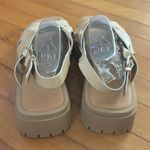 Maeve NEW  Anthropologie 39 US 8 8.5 Open Toe Fisherman Sandals Lug Sole Beige Photo 4
