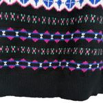 Loft Black Long Sleeve Fair Isle Print Crew Neck Pullover Sweater Size XXL Cozy Photo 13