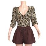 Reformation Nell Long Sleeve Blouse, Blitz, XS Photo 5