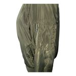 JouJou Olive Green Bomber Jacket Military Style Zip Up Flight Jacket Large Photo 5