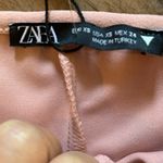 ZARA  Women's Square Neckline Open Shoulder Stitch Midi Dress Dusty Pink XS Photo 9