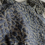 ANDIE  Swim X Demi Monaco Bikini Top Medium Black Gold Glittery Photo 4