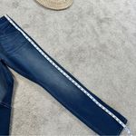 Betabrand  Women’s Straight Leg Yoga Pants Jeans Pull On Blue Denim High Rise M Photo 12