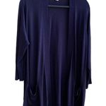 π Sejour Nordstrom Open Long 34β Lightweight Navy Cardigan, Non Photo 0